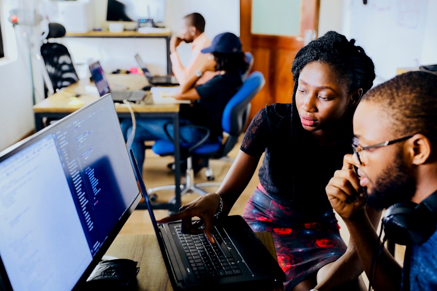Business operators using AI systems to coordinate work